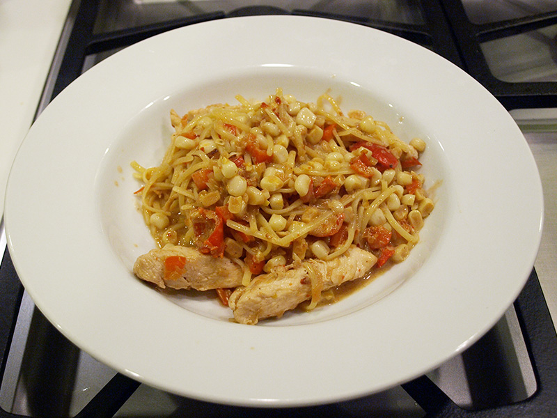 Chicken with Creamy Red Pepper Flakes Sauce