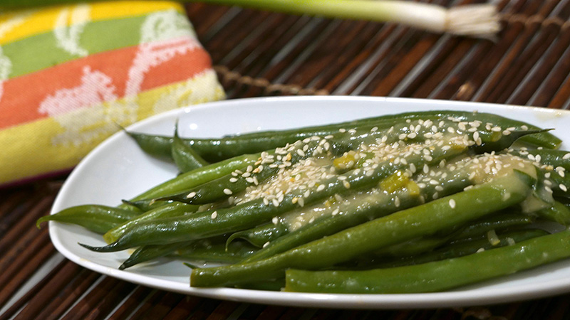Green Beans with Miso Butter