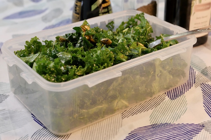 Kale Salad with Pumpkin Seeds