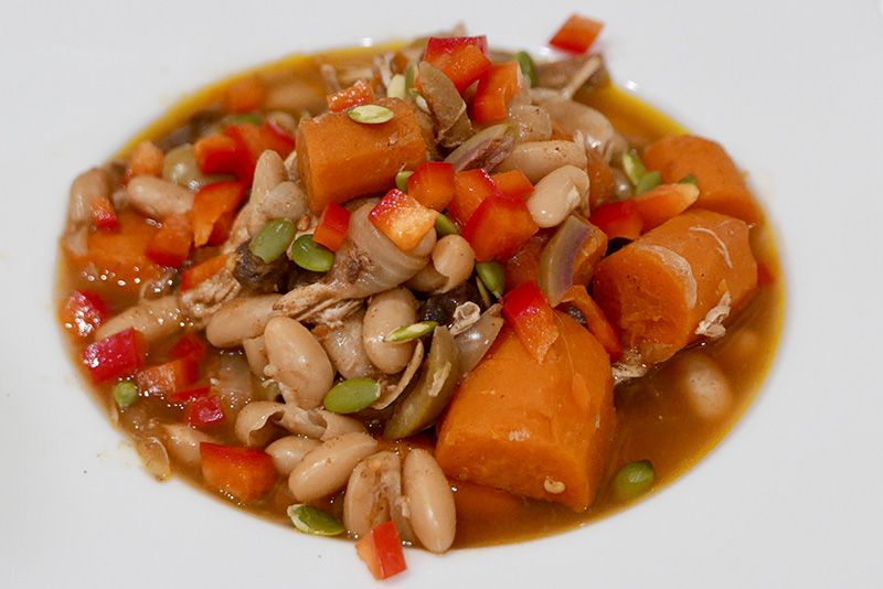 Braised Moroccan Chicken with White Beans
