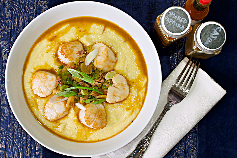 Scallops and Grits