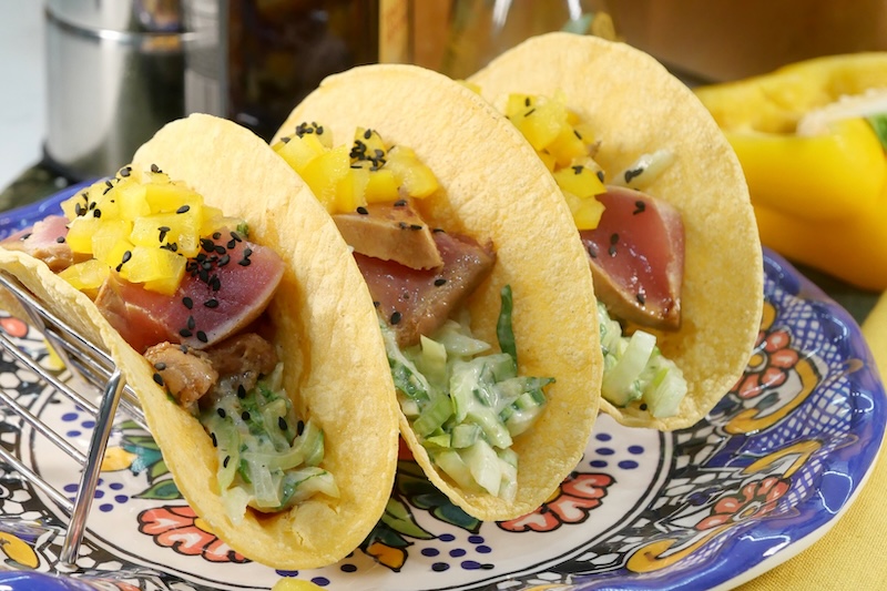 Seared Tuna Tacos