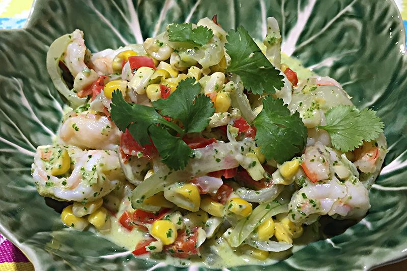 Shrimp Salad with Cilantro Lime Dressing