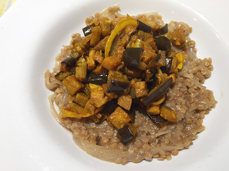 Red Lentils with Smoky Eggplant