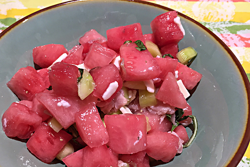 Watermelon and Provolone Salad