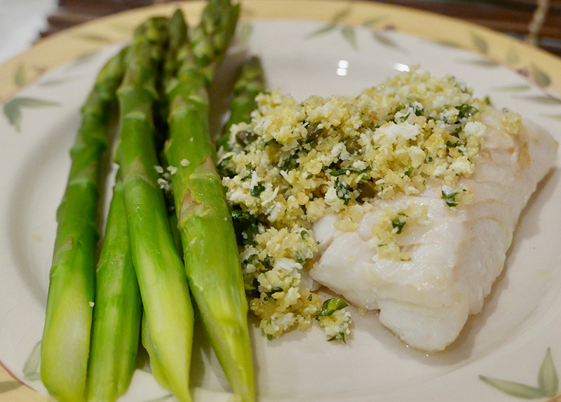 Whitefish with Sauce Polonaise