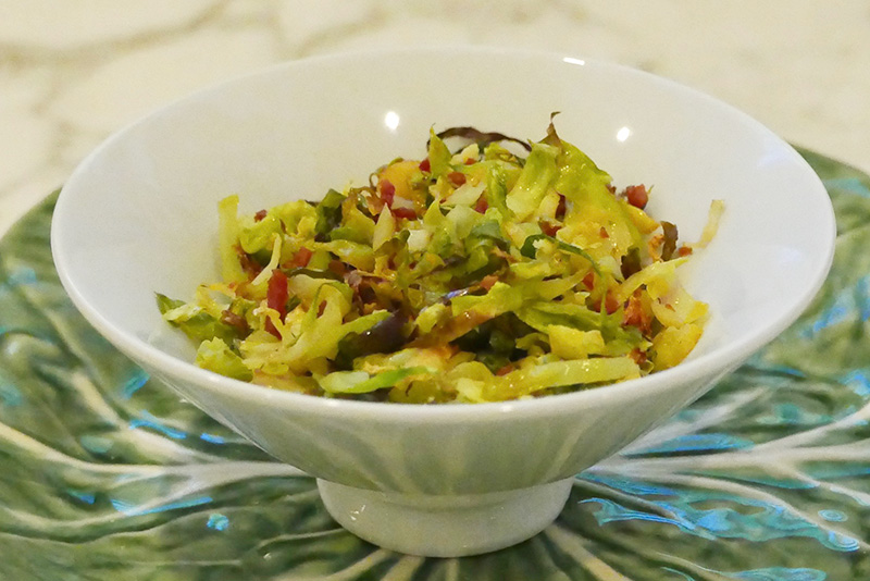 Spicy Shredded Brussels Sprouts