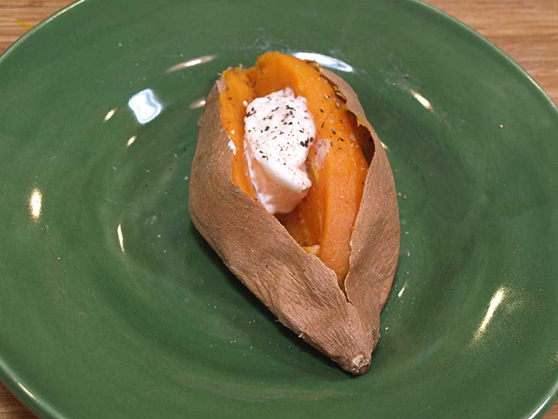 Baked Yam with Sour Cream