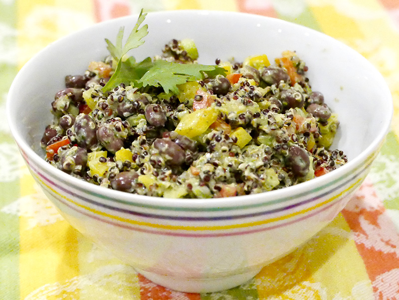 Black Bean and Black Quinoa Salad
