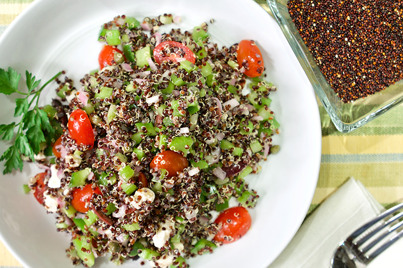 Coumadin Safe Greek Quinoa Salad