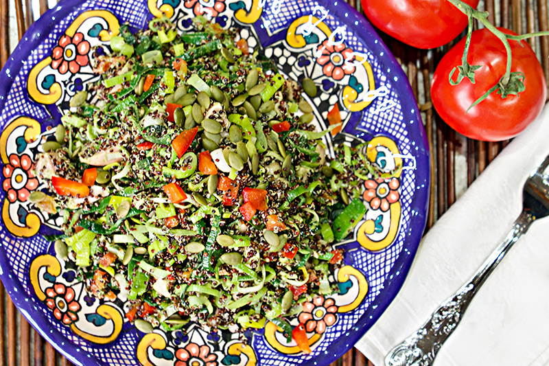 Quinoa Salad with Chicken and Peruvian Green Sauce