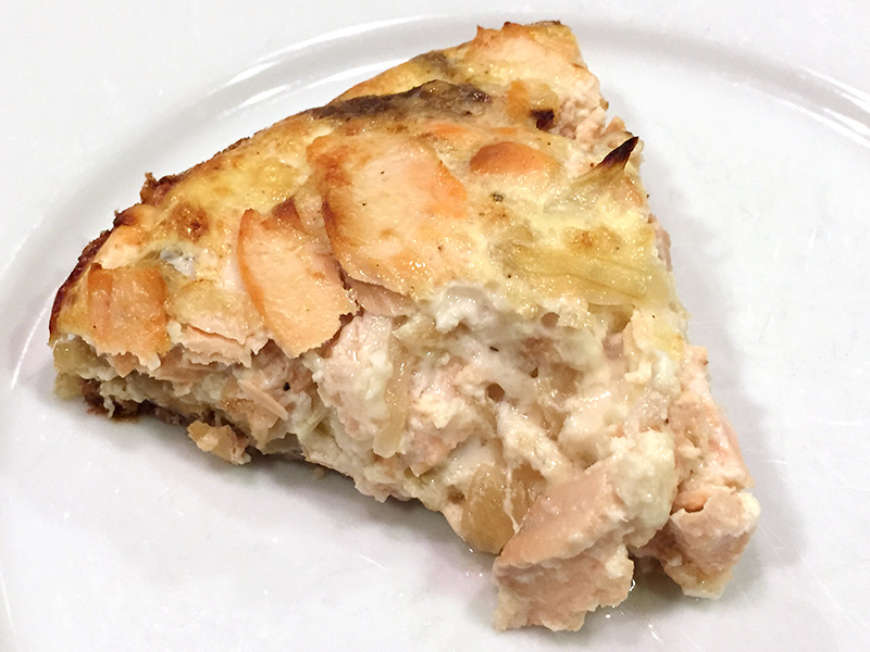 Salmon and Caramelized Onion Quiche